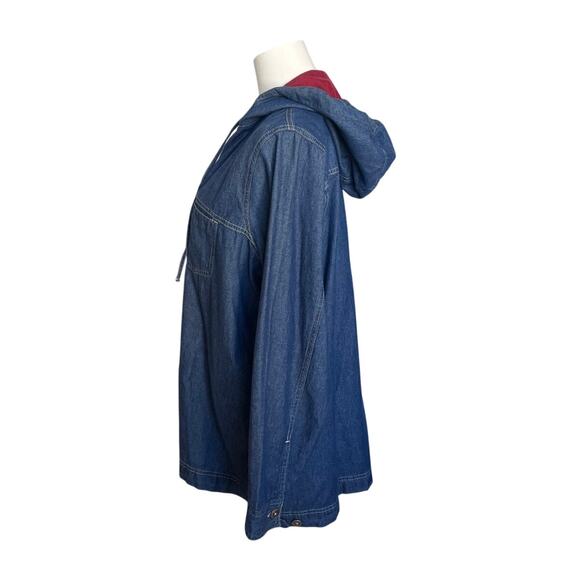 DRESS BARN |  | Women's Lightweight Denim Jean Jacket with Hood | Size 1X - Picture 4 of 8